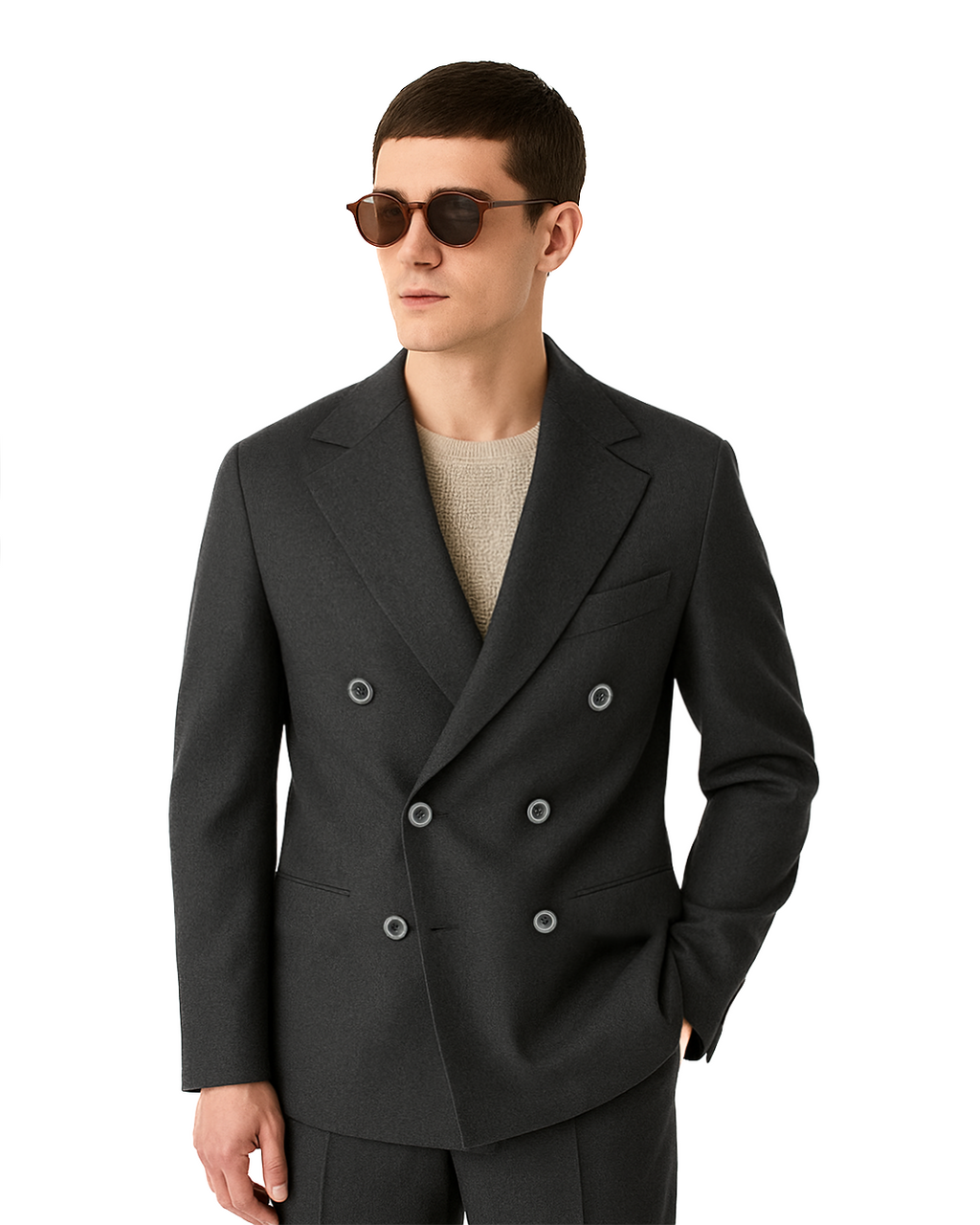 Sobrane Antrasit Kruvaze Ceket