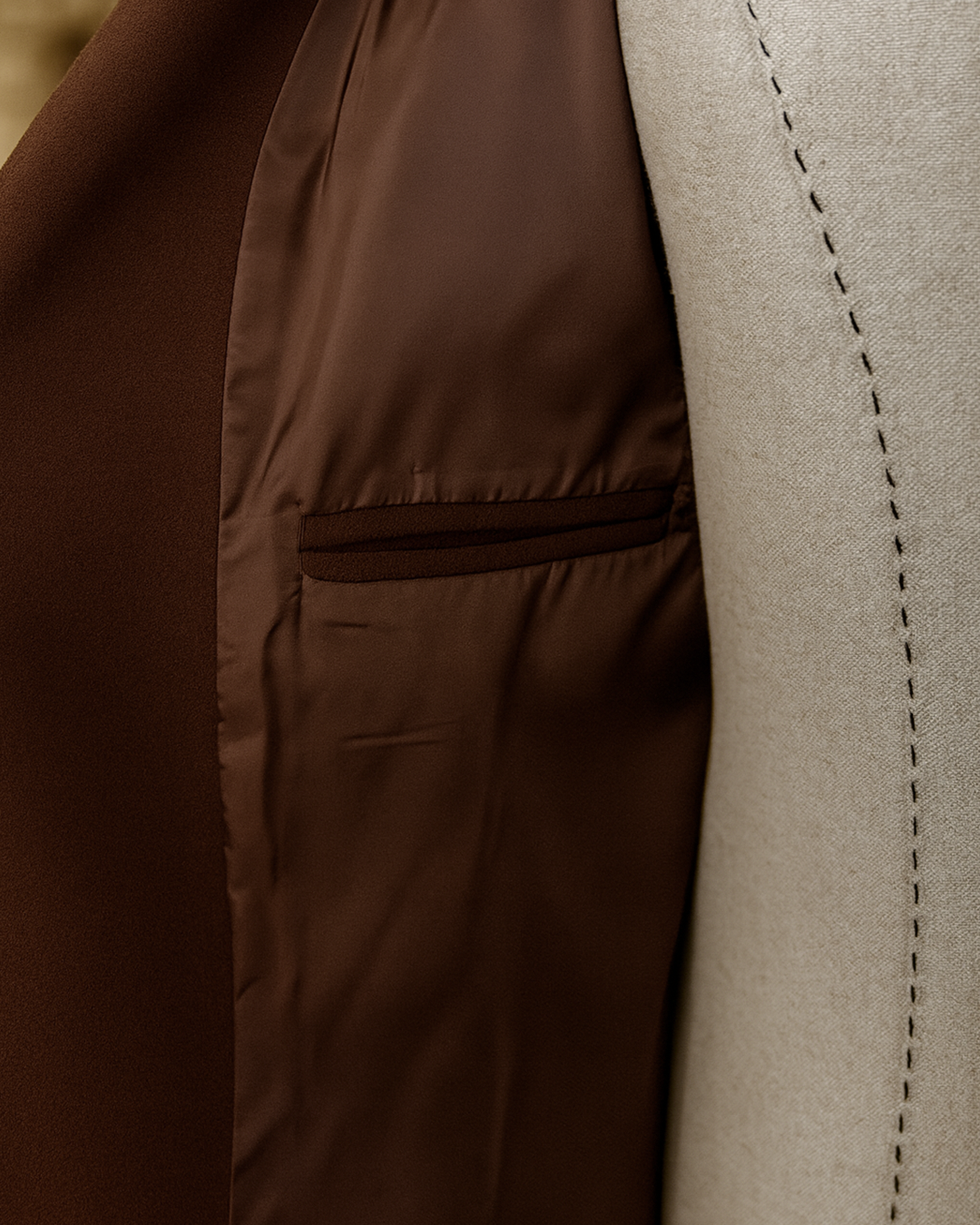 Sobrane Acı Kahve Kemerli Uzun Klasik Kaşe Kaban