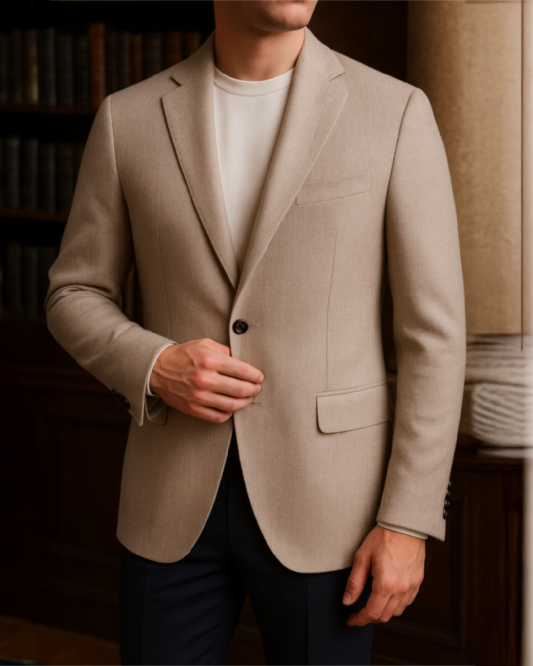 Sobrane Bej Klasik Ceket (4 Drop)-Özel Fiyat