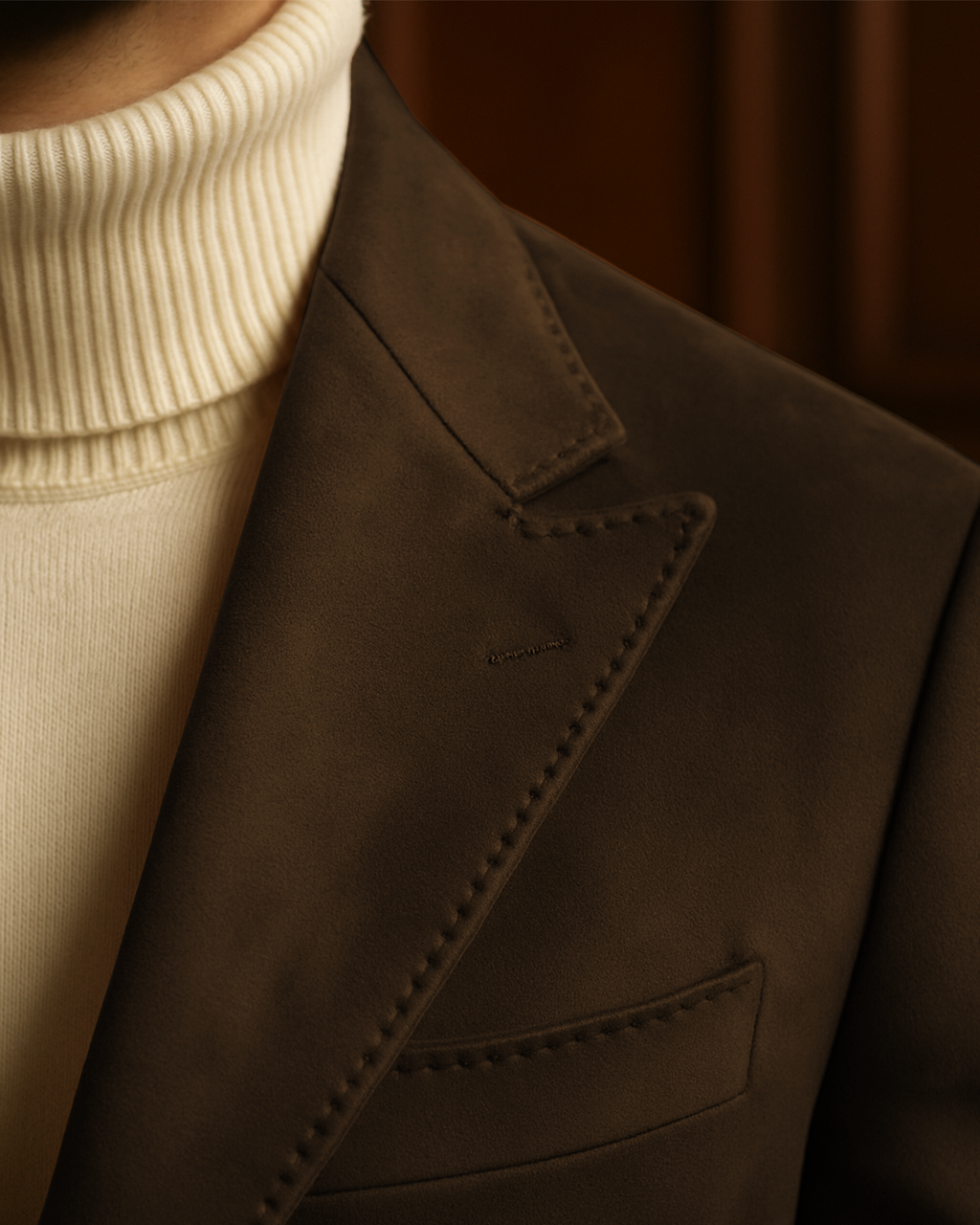 Sobrane Kahve Süet Klasik Ceket (%70 Pamuk)– Özel Fiyat