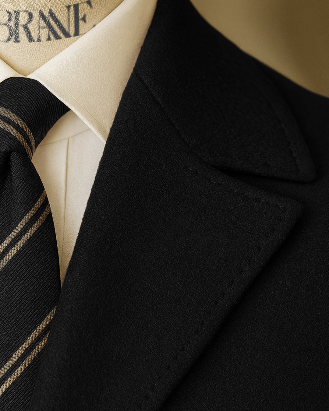 Sobrane Siyah Kemerli Uzun Klasik Kaşe Kaban