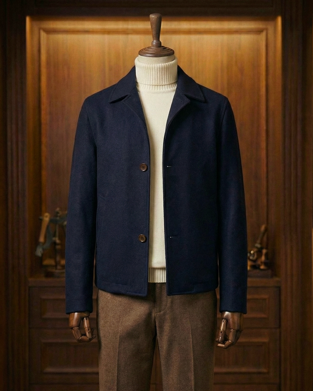 Sobrane Lacivert Kalın Casual Ceket