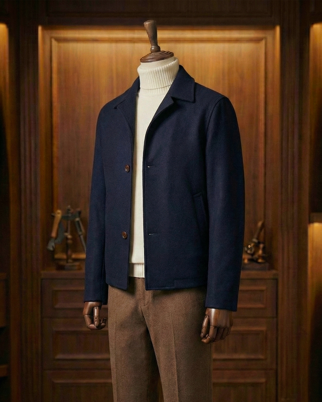 Sobrane Lacivert Kalın Casual Ceket