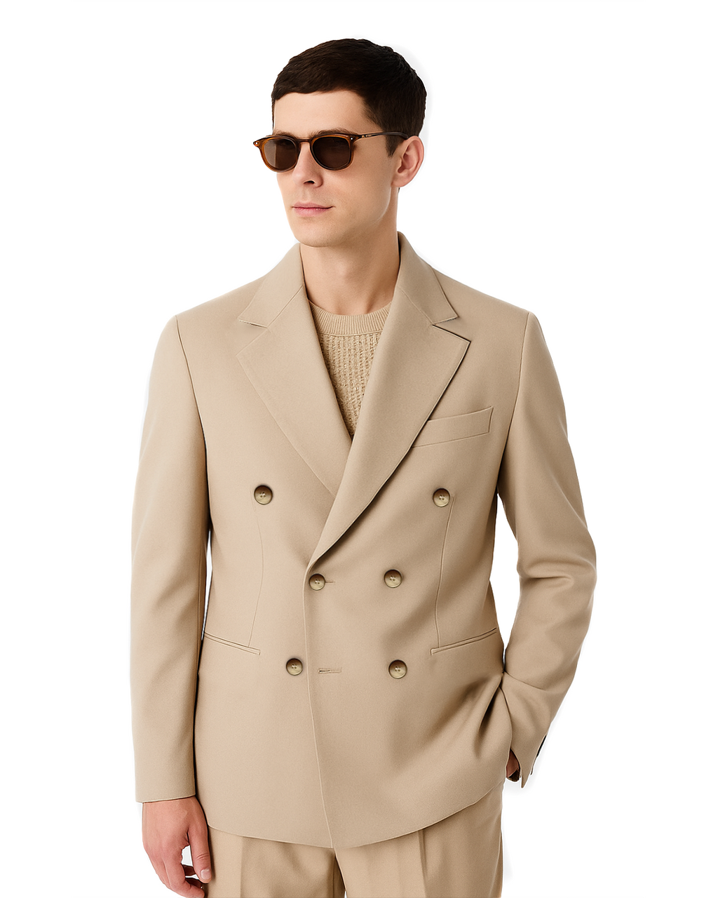 Sobrane Bej Blazer Ceket