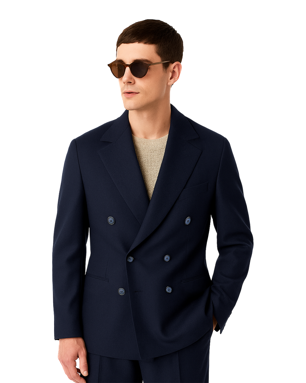 Sobrane Koyu Lacivert Blazer Ceket