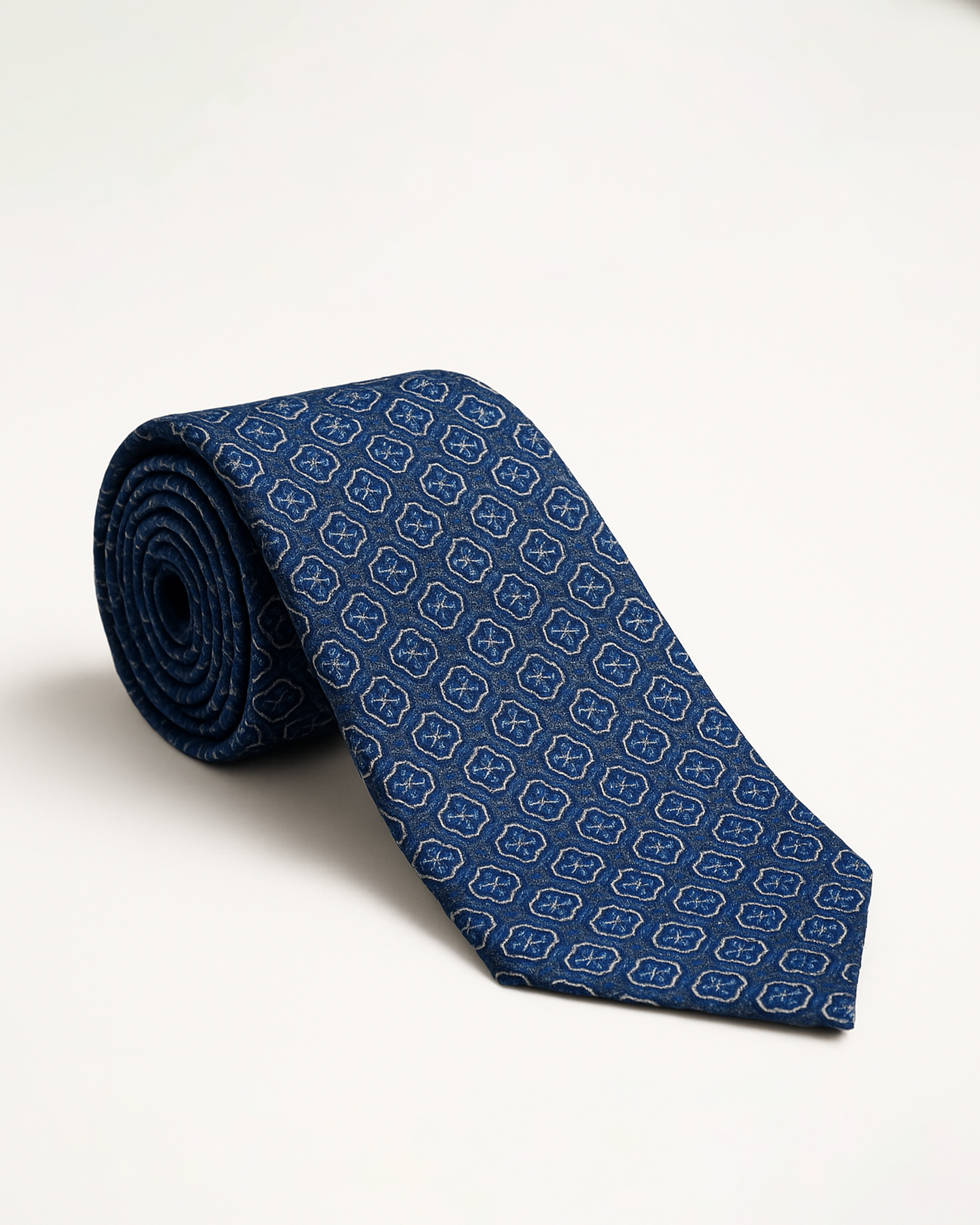 Sobrane Mavi Kravat ve Mendil Seti