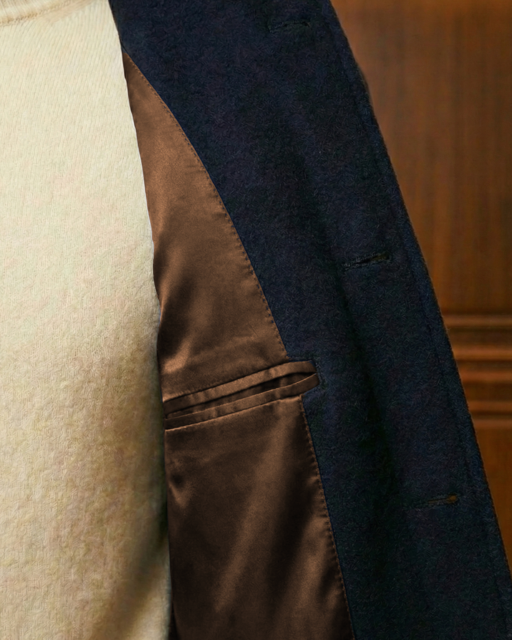 Sobrane Lacivert Kalın Casual Ceket