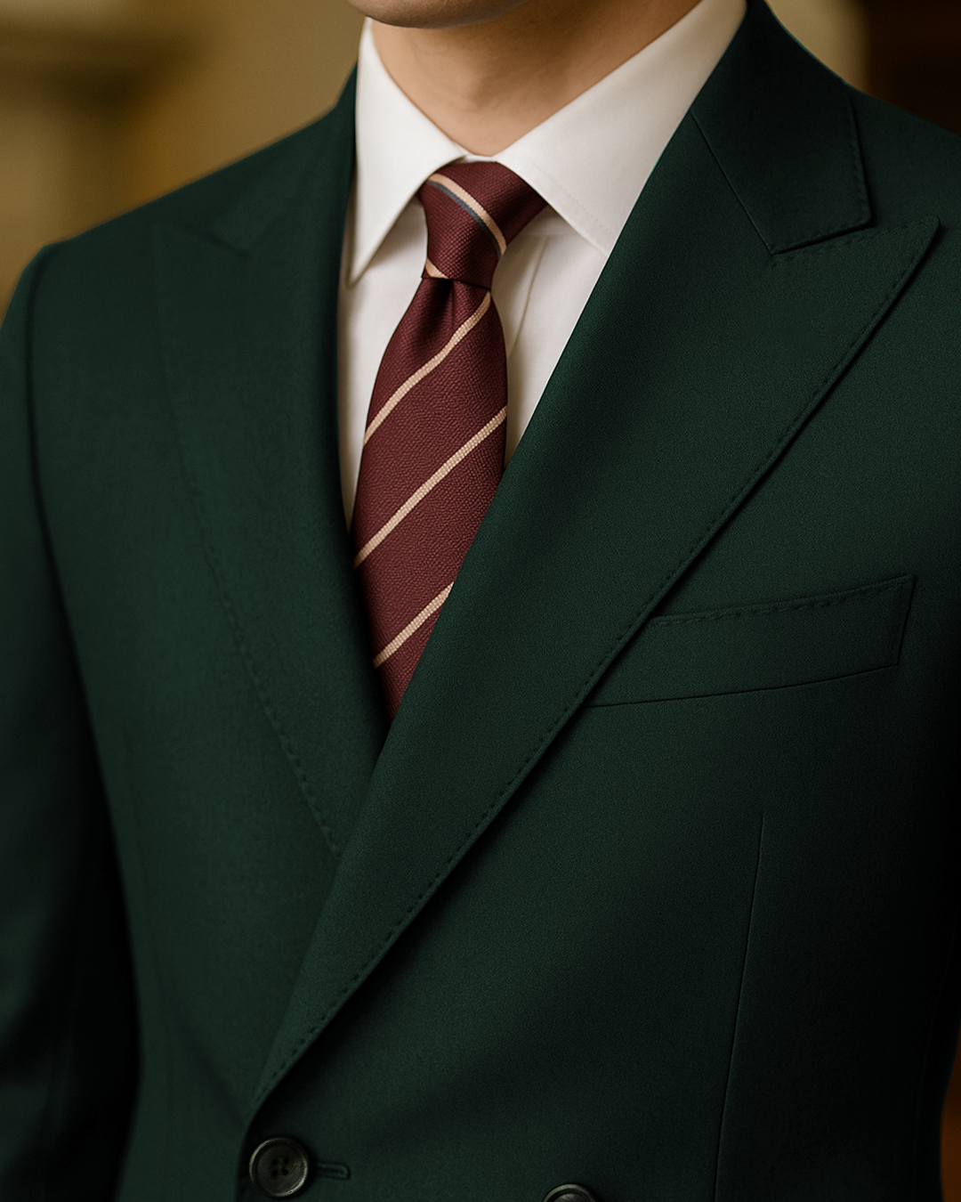 Koyu Orman Yeşili Kruvaze Takım Elbise (Prestige Series)