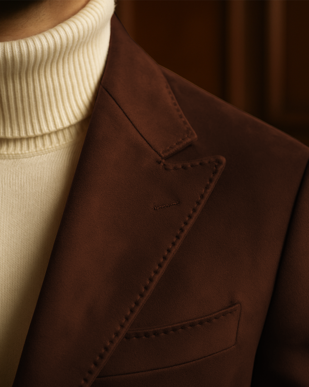 Sobrane Acı Kahve Süet Klasik Ceket (%70 Pamuk)– Özel Fiyat