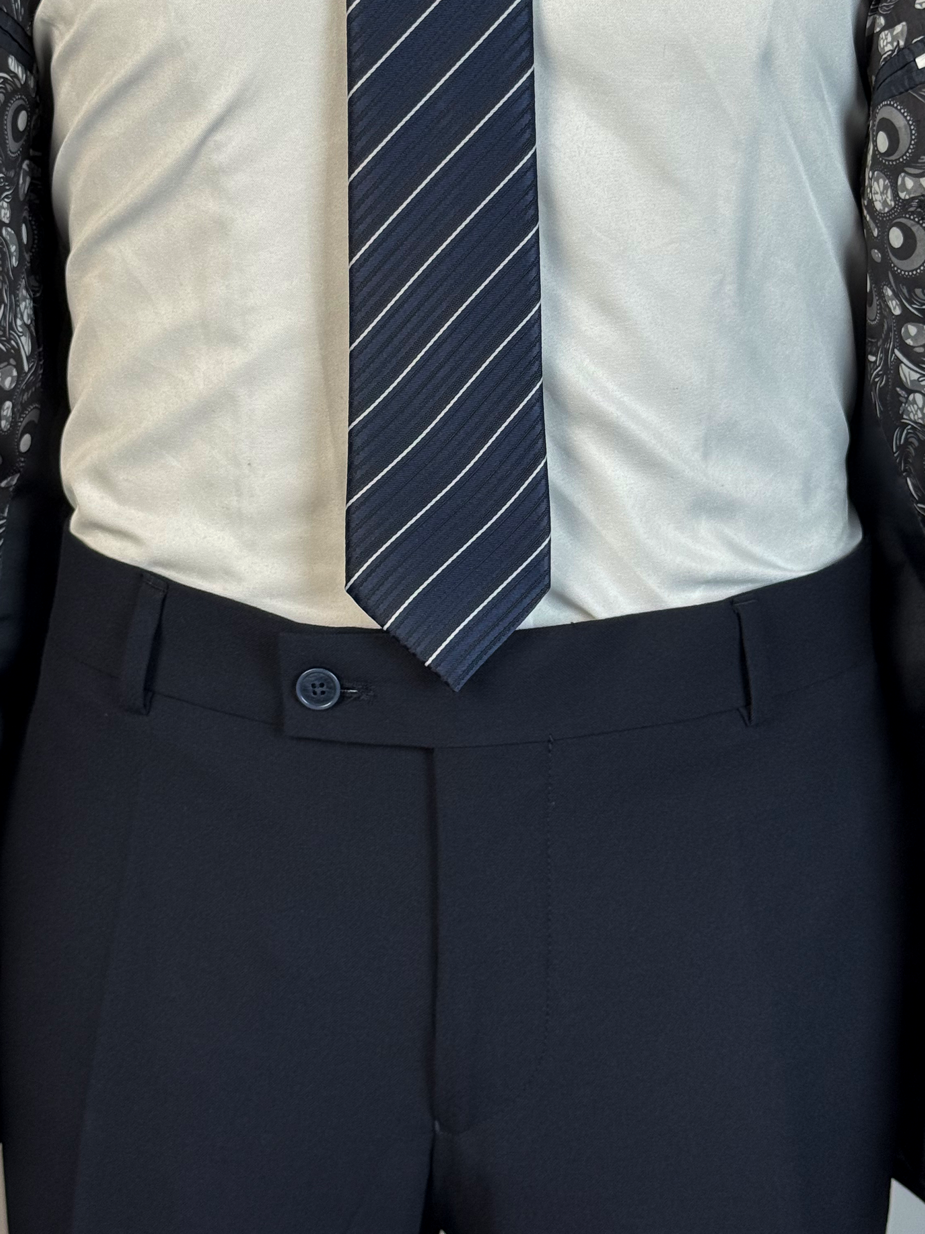 Koyu Lacivert Kruvaze Takım