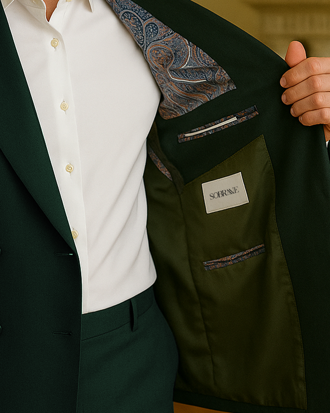 Koyu Orman Yeşili Kruvaze Takım Elbise (Prestige Series)