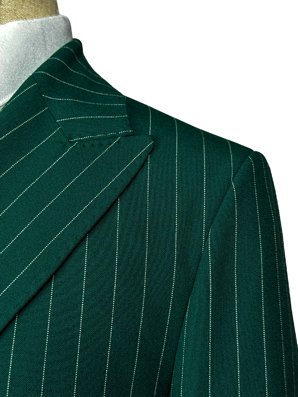 Çizgili Zümrüt Yeşili Kruvaze Takım