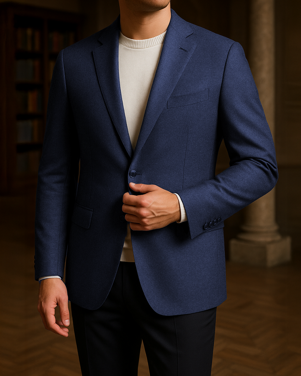 Sobrane Mavi Klasik Ceket (4 Drop-Battal)