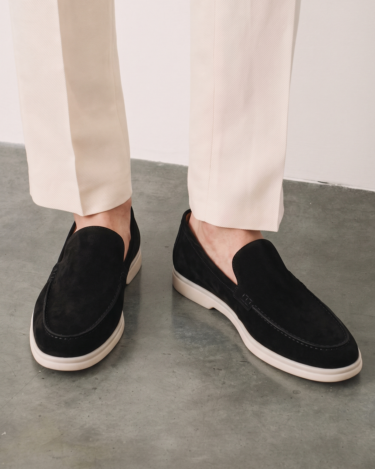 Hakiki Süet Deri Siyah Loafer
