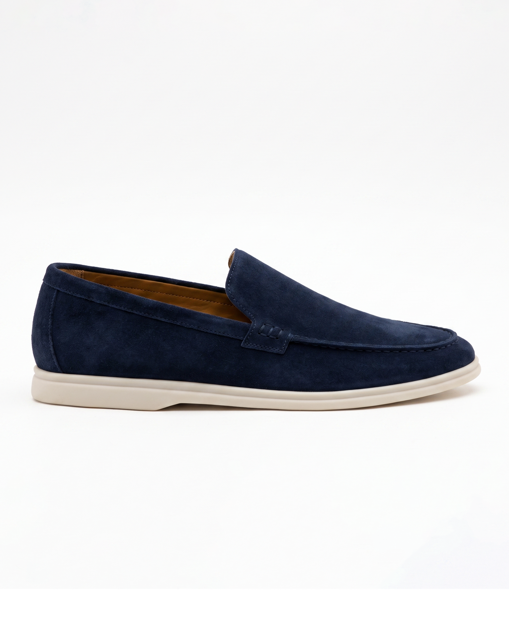 Hakiki Süet Deri Lacivert Loafer