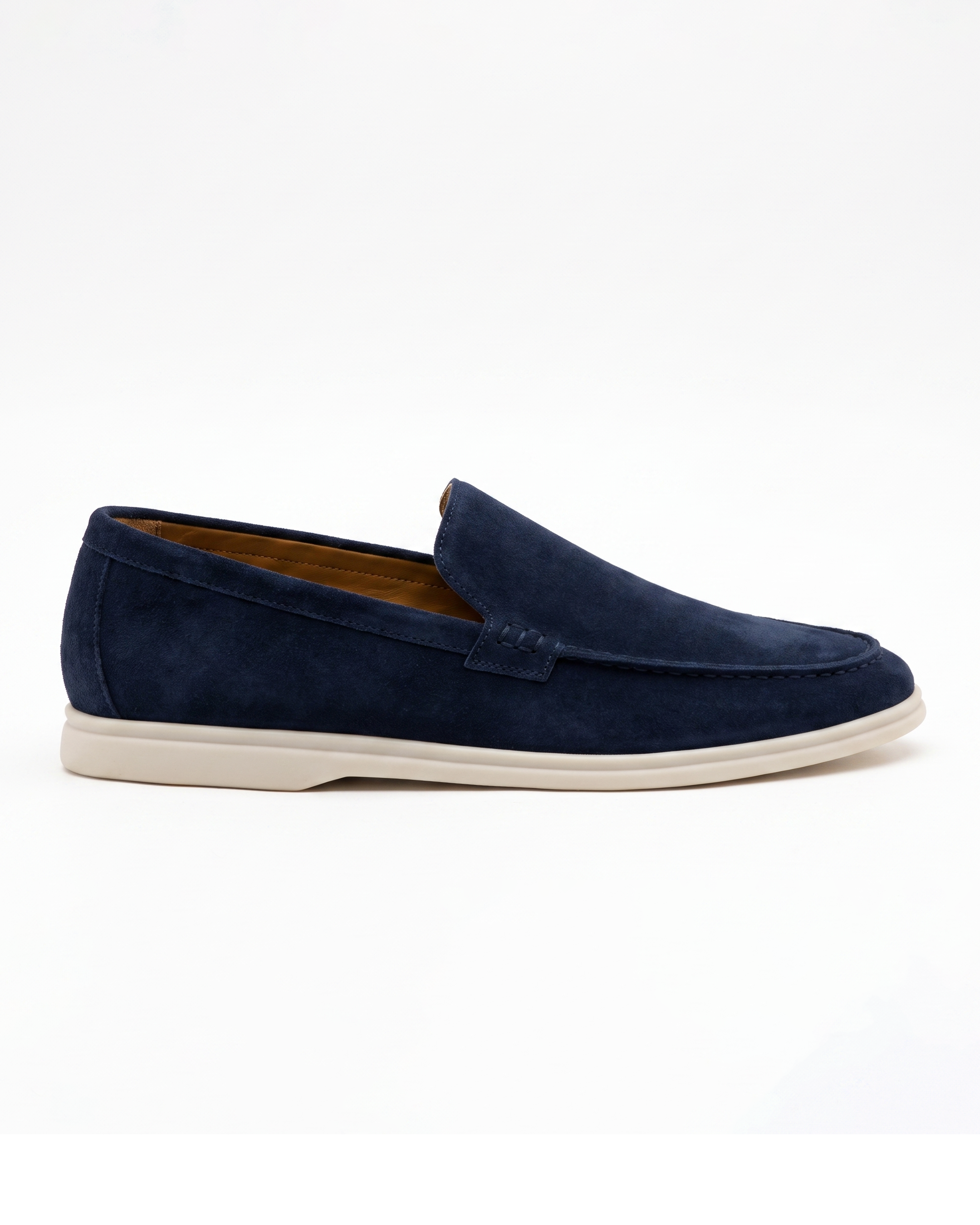 Hakiki Süet Deri Lacivert Loafer