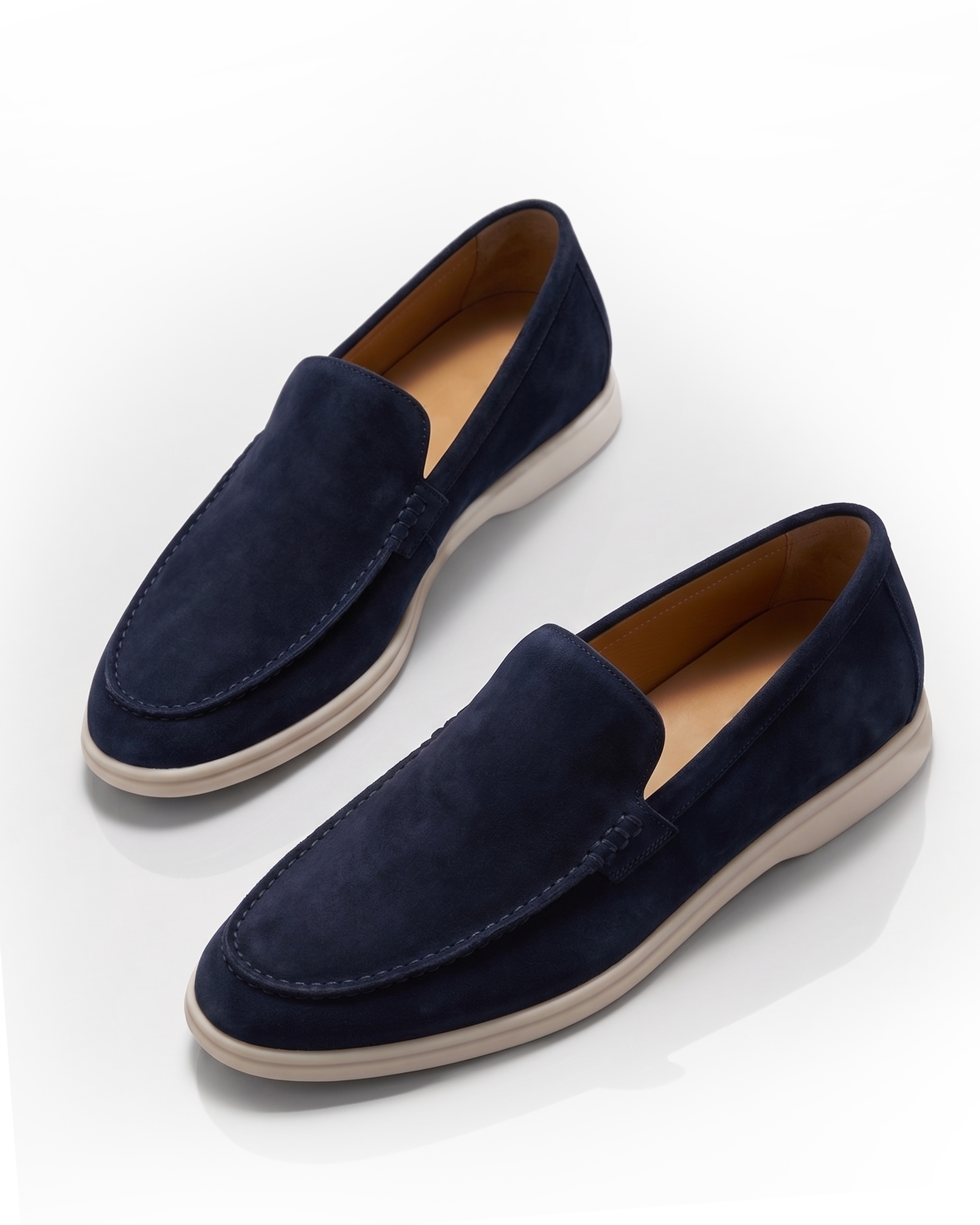 Hakiki Süet Deri Lacivert Loafer