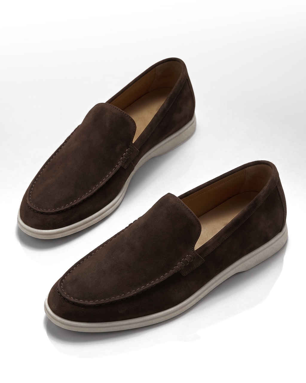 Hakiki Süet Deri Kahverengi Loafer