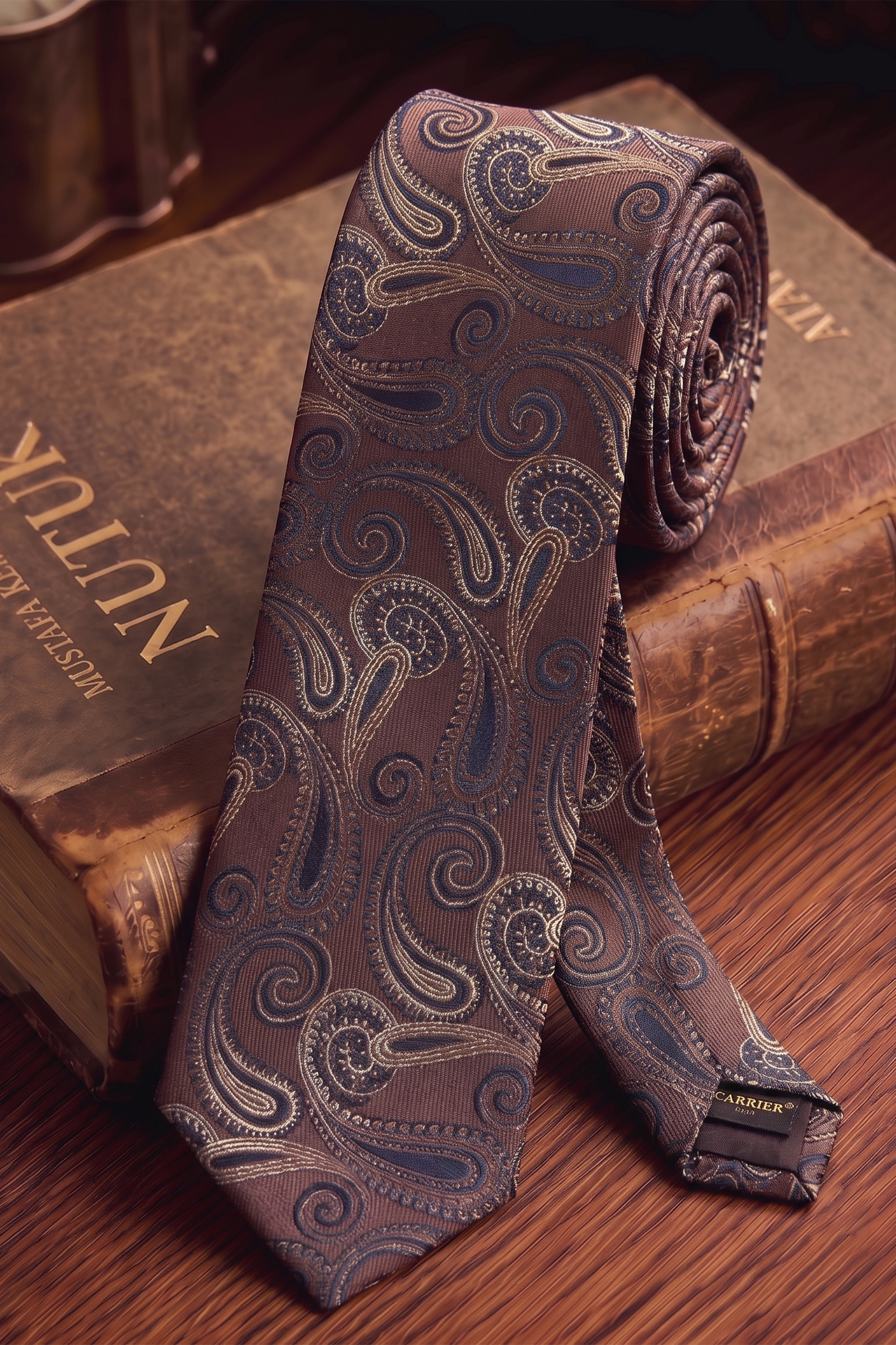 Acı Kahve Paisley Kravat