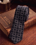 Onyx Retro Geometrik Desen Kravat